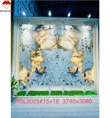 Alpinus Super Crystal Quartzite Blanc Exotique Grande dalle pour le design de la villa moderne