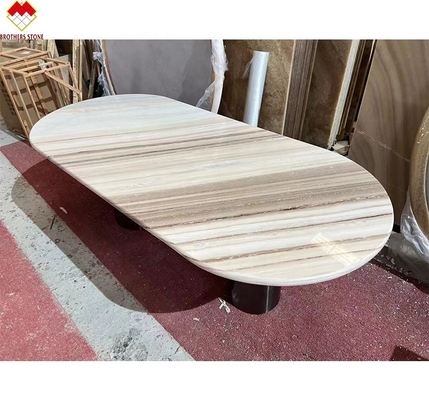 Palissandro Table en marbre bleu Table à manger moderne avec dessin et taille 180*90cm