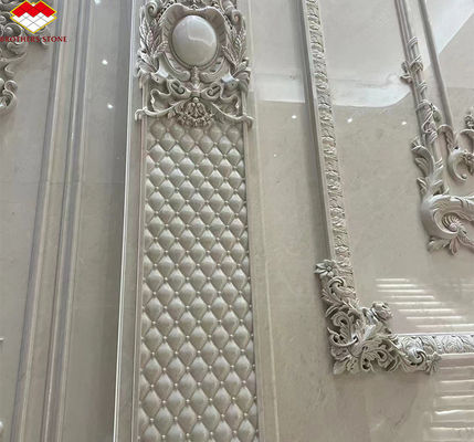 Calcite marbre poli Bianco Botticino pour le haut de gamme Shanna Beige panneau mural de conception