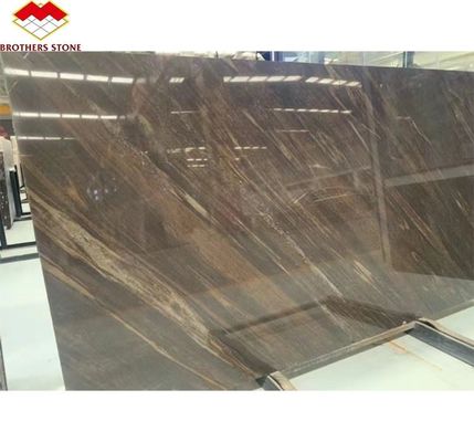 Planche de sol de style moderne pour hôtel personnalisée sable doré sable mouvant marbre de granit brun