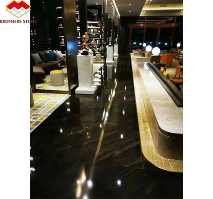 Planche de sol de style moderne pour hôtel personnalisée sable doré sable mouvant marbre de granit brun