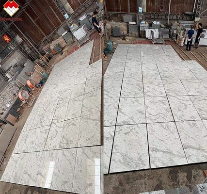 Andromède brésilienne Plaques de granit blanc pour les comptoirs Murs Escaliers Choix populaire