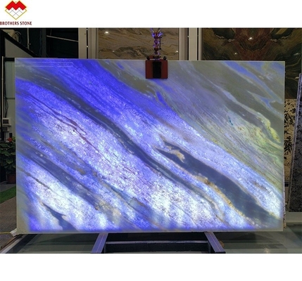 Améliorez votre cuisine et votre salle de bain avec du quartz bleu clair brésilien poli
