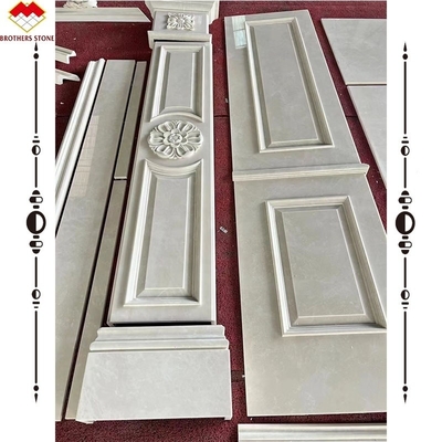 Vente à chaud en relief mural en marbre beige clair en pierre sculpture en relief en marbre naturel pour villa
