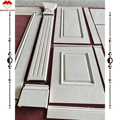 Vente à chaud en relief mural en marbre beige clair en pierre sculpture en relief en marbre naturel pour villa
