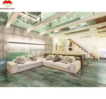 Carreaux de granit de marbre de style Royal Green Quartzite naturel pour le sol et le mur d'un hôtel