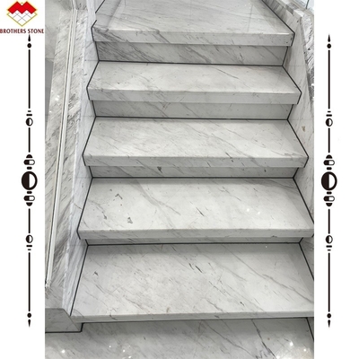 Facile d'installation Escalier en marbre en pierre blanche de luxe pour la décoration de l'hôtel