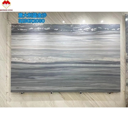 Grande dalle de pierre en forme de palissandro marbre bleu pour les murs et les revêtements de sol des appartements