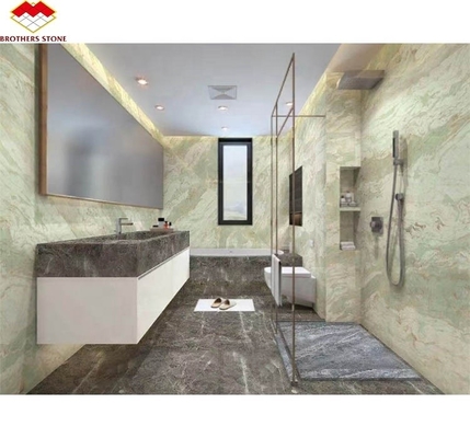 Style de conception moderne Grande dalle de jade vert onyx pierre de marbre pour le mur et la table de salle de bain