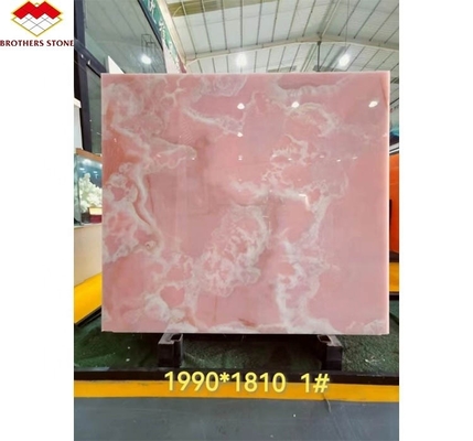 Pierre naturelle rétroéclairée rose Onyx Translucide