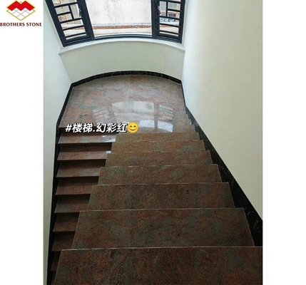 Granit rouge poli de haute qualité, granit bleu de l'Himalaya, grande dalle pour décoration d'escaliers intérieurs et produits de cuisine