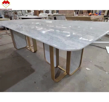 Taille personnalisée Tableaux de travail en quartz bleu rétroéclairé Brésil