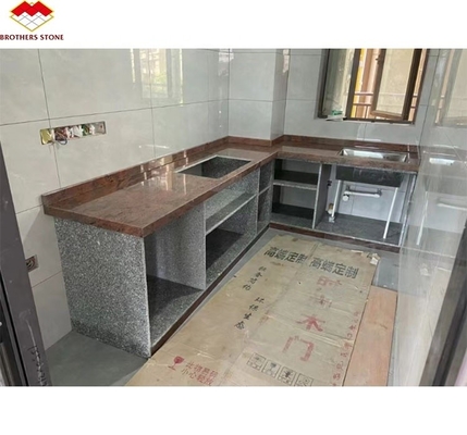 Granit rouge poli de haute qualité, granit bleu de l'Himalaya, grande dalle pour décoration d'escaliers intérieurs et produits de cuisine