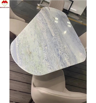 Taille personnalisée Tableaux de travail en quartz bleu rétroéclairé Brésil