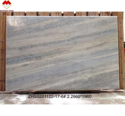 Grande dalle rétroéclairée Calcite Azulata Brésil Diamant bleu cristal marbre feuille de mur