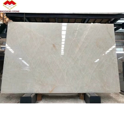 Glace moderne de jade Blanche neige Glace de pierre Onyx Translucide Cristallo Quartzite