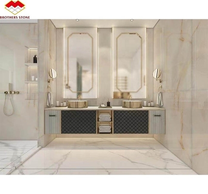 Glace moderne de jade Blanche neige Glace de pierre Onyx Translucide Cristallo Quartzite