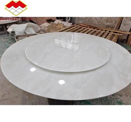 Hôtel moderne Royal White Onyx en marbre fin découpé sur mesure Panneau mural et table à manger