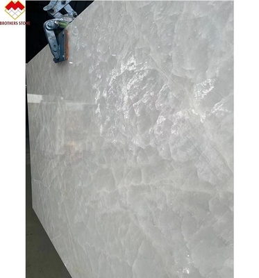 Panneau mural en pierre de quartzite de l'âge de glace composant lavabo pour bureau d'île intérieure