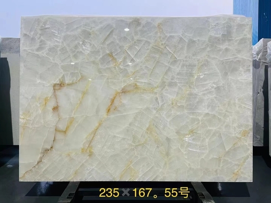 Panneau mural en pierre de quartzite de l'âge de glace composant lavabo pour bureau d'île intérieure