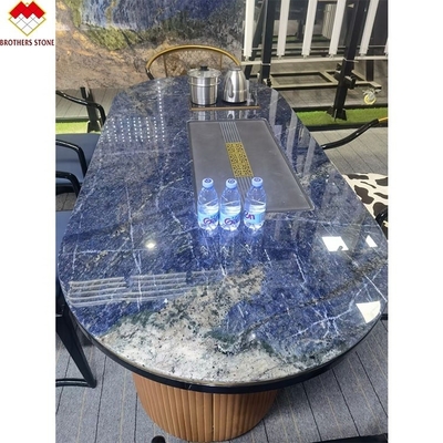 Design moderne Luxe élégant Brésil Rêve Saphir Blue Stone rétroéclairé Labradorite Granit bleu