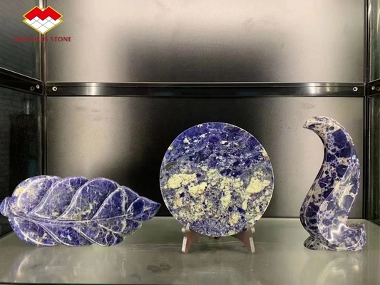 Marbre en onyx solite bleu transparent pour une grande dalle ou une taille