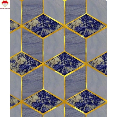 ODM OEM Acceptable Luxe Bolivie Tableau en marbre bleu pour panneaux muraux et carreaux de sol