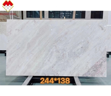 Fantasy moderne rose rose quartzite plaque Villa Marbre type Dolomite Polie grande plaque