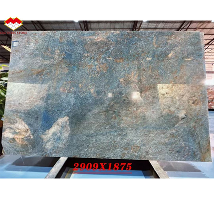 Amazon Blue Luxury Stone Polished Slab pour une villa et un hôtel