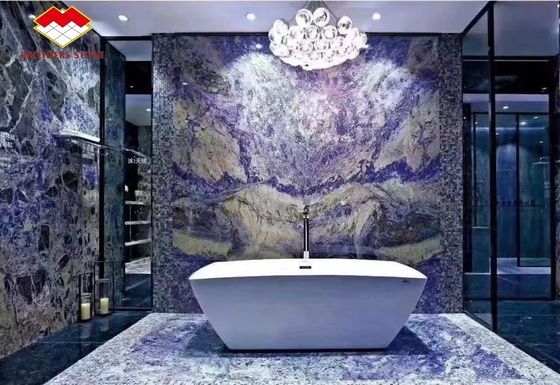 Marbre africain transparent en lapis, en sodalite, en bleu, en onyx, du type marbre de Yunfu