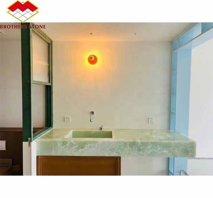 Plaque de pierre en onyx vert afghan moderne pour la décoration du salon et de la salle à manger des hôtels