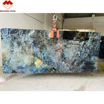 15-18 mm d'épaisseur Marbre bleu de Bahia transparent cristallin bleu Onyx marbre en bon état