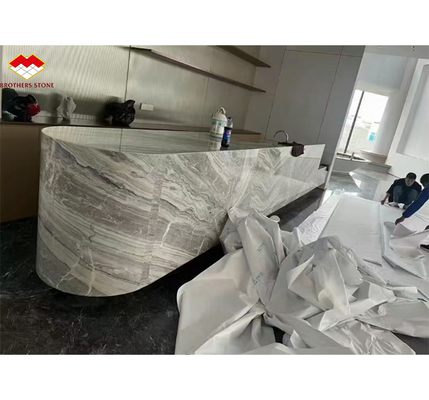 Panneaux muraux de marbre gris serbe poli pour la décoration intérieure haut de gamme