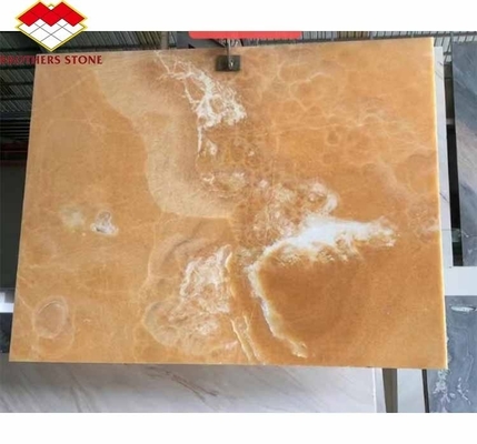 Finition de surface Design poli rétroéclairé Orange Jade Stone pour le bassin et la table à manger
