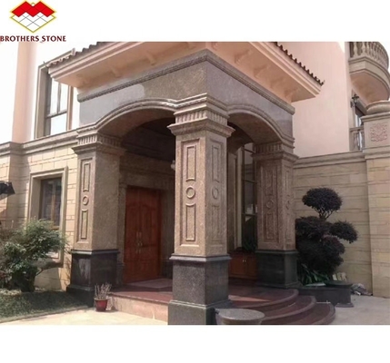Granit d'or de Californie poli taillé sur mesure pour les escaliers et le cadre de porte en extérieur moderne