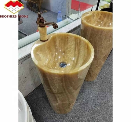 Finition de surface Design poli rétroéclairé Orange Jade Stone pour le bassin et la table à manger