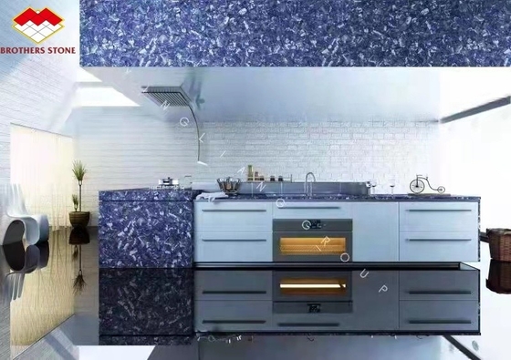 Carreaux modernes en bleu marbre de Bahia couleur bleue de granit bleu de Lémur pour décoration intérieure