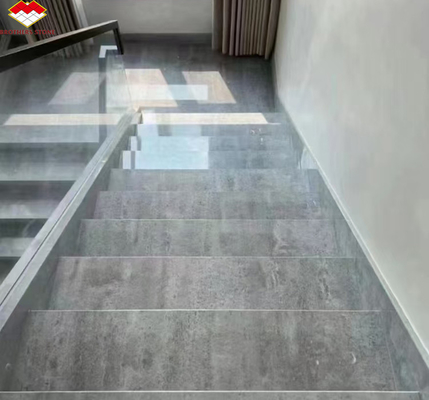 ODM OEM Lumière de lune polie Grise Marbre de pierre de plancher Escaliers pour l' hôtel dans Yunfu