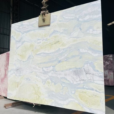 Moderne bleu Onyx marbre avec des veines vertes pour le comptoir table de vanité Design de plancher murale Solution de conception graphique inclus