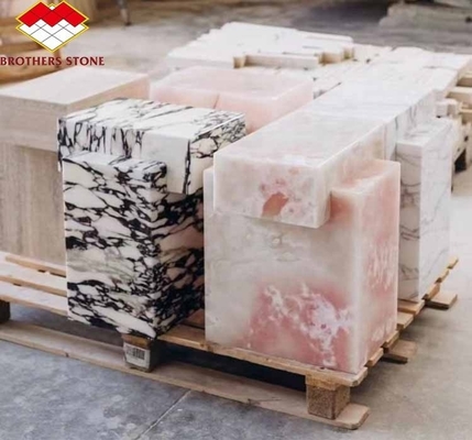 Matt Surface Finition Pierre d' Onyx rose moderne pour les applications de table et de mur