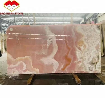 Matt Surface Finition Pierre d' Onyx rose moderne pour les applications de table et de mur