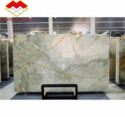 Moderne rétroéclairé en vert Onyx Stone Slab Coupe à la taille Jade Stone Prix pour le salon Design graphique mural