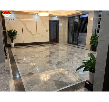 Yinsha Italian Grey Marble Stone Big Slab pour les planchers d'hôtel et les escaliers intérieurs