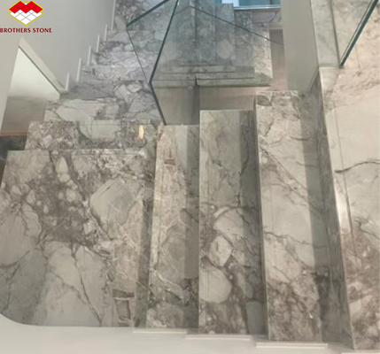 Brésil Calacatta Marbre gris poisson ventre Marbre gris pour l'hôtel Escalier antidérapant