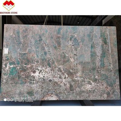 Carreaux et plancher en marbre brésilien Amazone vert quartzite dalle de pierre pour l'île Villa