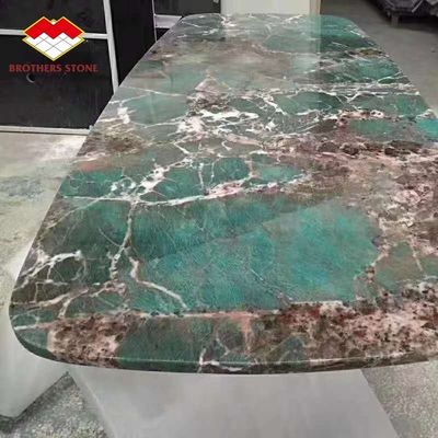 Carreaux et plancher en marbre brésilien Amazone vert quartzite dalle de pierre pour l'île Villa