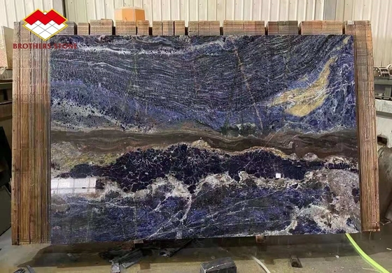 Le rêve poli Saphir bleu Onyx Quartzite Plaques de pierre de luxe rétroéclairée Translucide