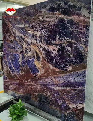 Le rêve poli Saphir bleu Onyx Quartzite Plaques de pierre de luxe rétroéclairée Translucide