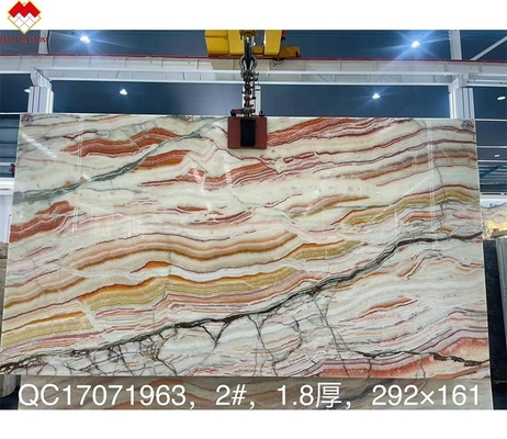 Compétitif Onyx Stone Veneer Match Livre Couleur Onyx Carreaux de plancher rétroéclairé arc-en-ciel