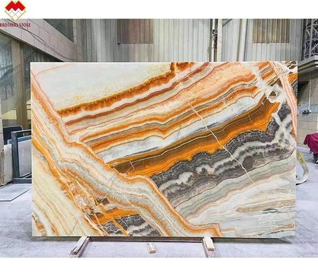 Compétitif Onyx Stone Veneer Match Livre Couleur Onyx Carreaux de plancher rétroéclairé arc-en-ciel